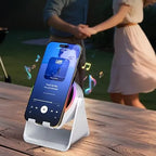 🔊 2-in-1 Wireless Induction Speaker & Adjustable Phone Stand with RGB Ambient Light