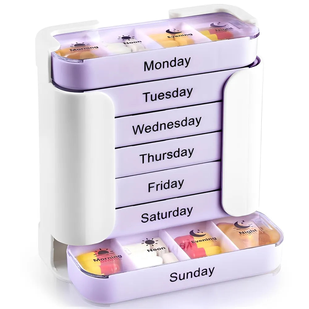 💊7-Day Weekly Pill Organizer Box – Large Capacity Medication & Vitamin Storage Case