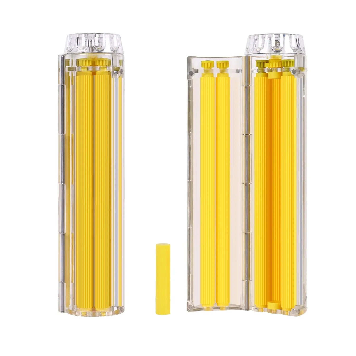 Clear and yellow manual rolling machine structure