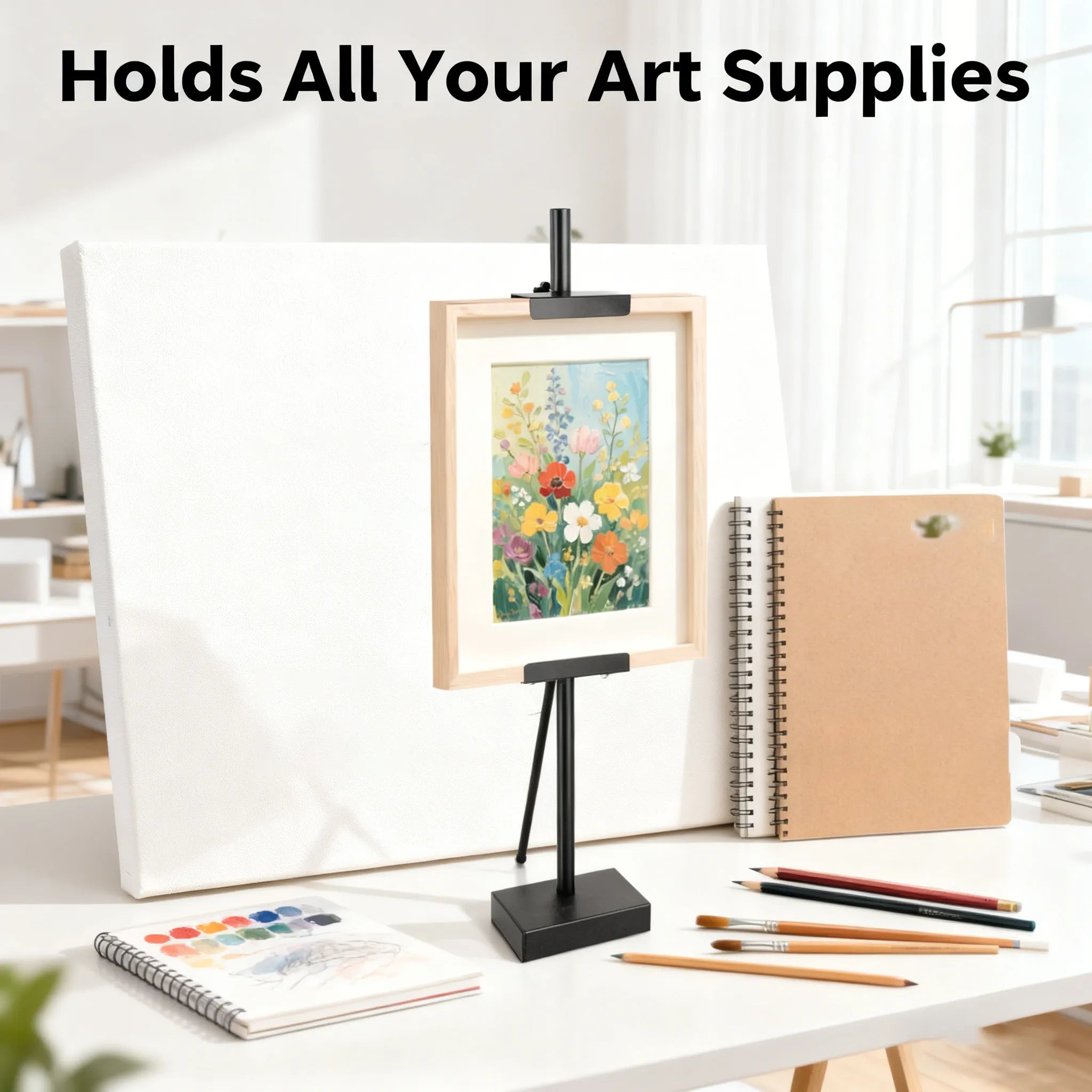 Adjustable Tabletop Easel: Paint or display art comfortably at your desk with a sturdy, space-saving wooden frame. 🎨