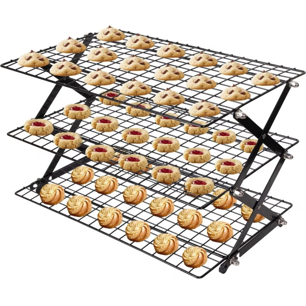 Space-Saving 3-Tier Foldable Cooling Rack