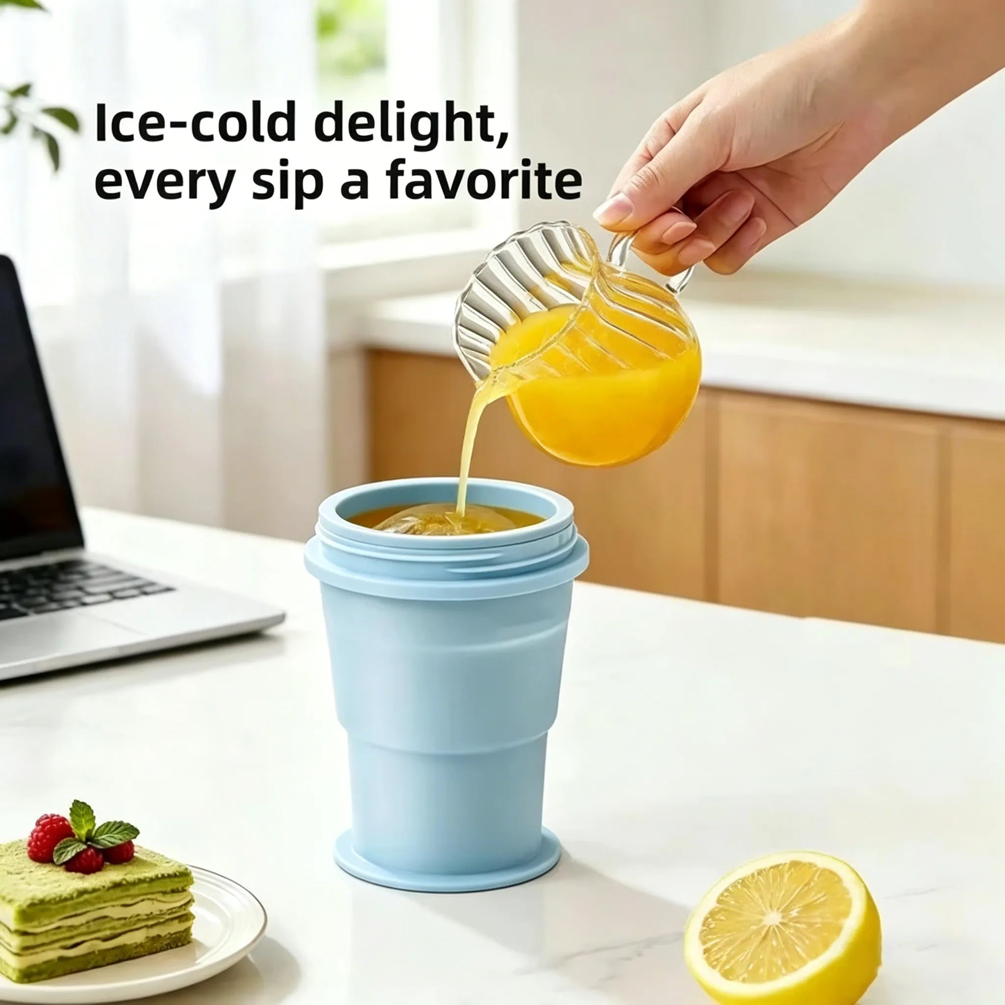 🧊 Foldable Silicone Ice Ball Drink Cup NEW!