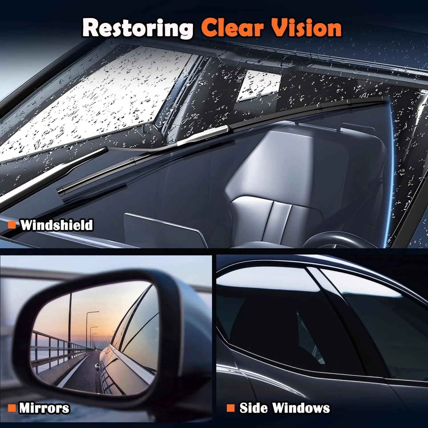 🚗 Car Glass Cleaner Oil Film Cleaning Brush – Windshield Cleaner Tool for Automotive Glass & Mirror Cleaning
