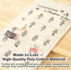 🎄 Christmas Advent Calendar with Clips – 24 Pockets Portable Hanging Bag