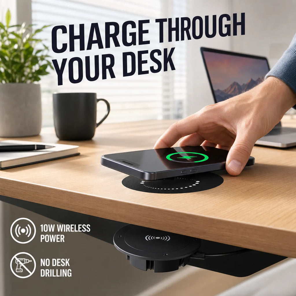 Hidden Through-Desk 10W Wireless Charger Kit