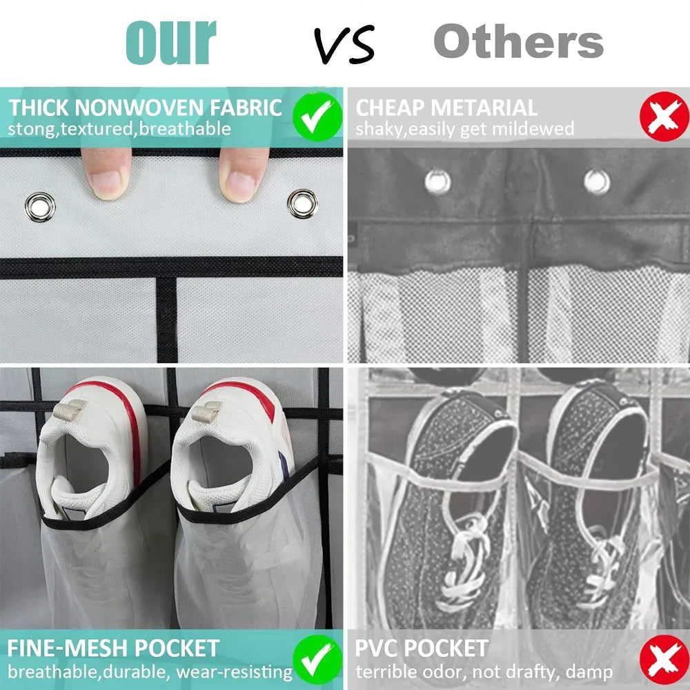 👟 2-Pack Over-the-Door Shoe Organizer