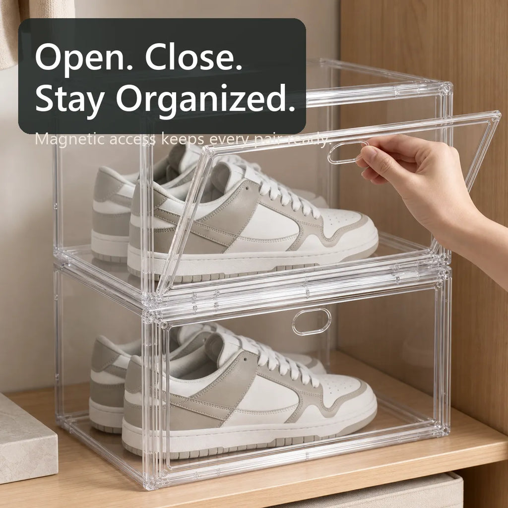 Clear Foldable Shoe Storage Boxes