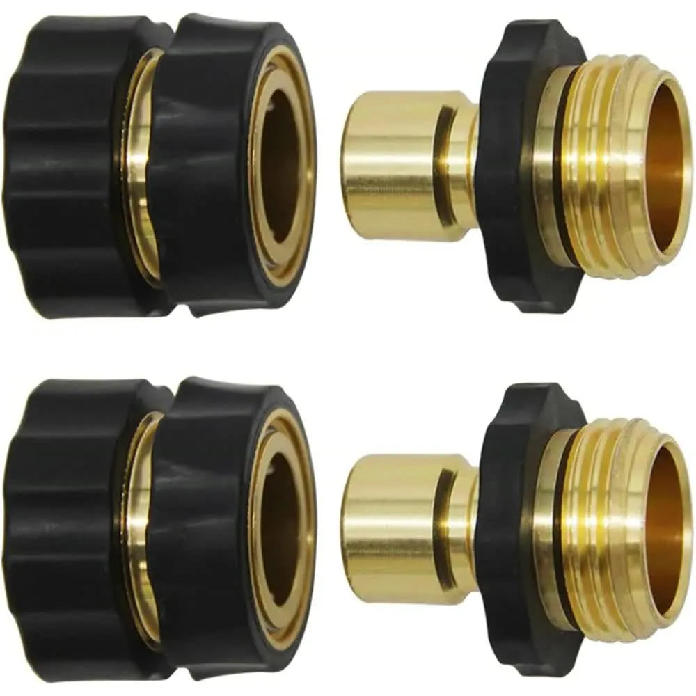 Leak-Resistant Garden Hose Quick Connector Set