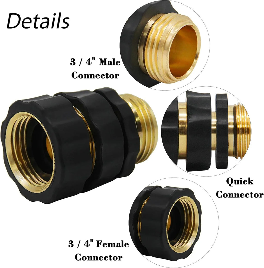 💧 Aluminum Alloy Garden Hose Connector (Quick-Connect 3/4")