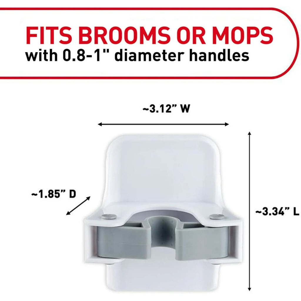 Damage-Free Broom & Mop Handle Gripper