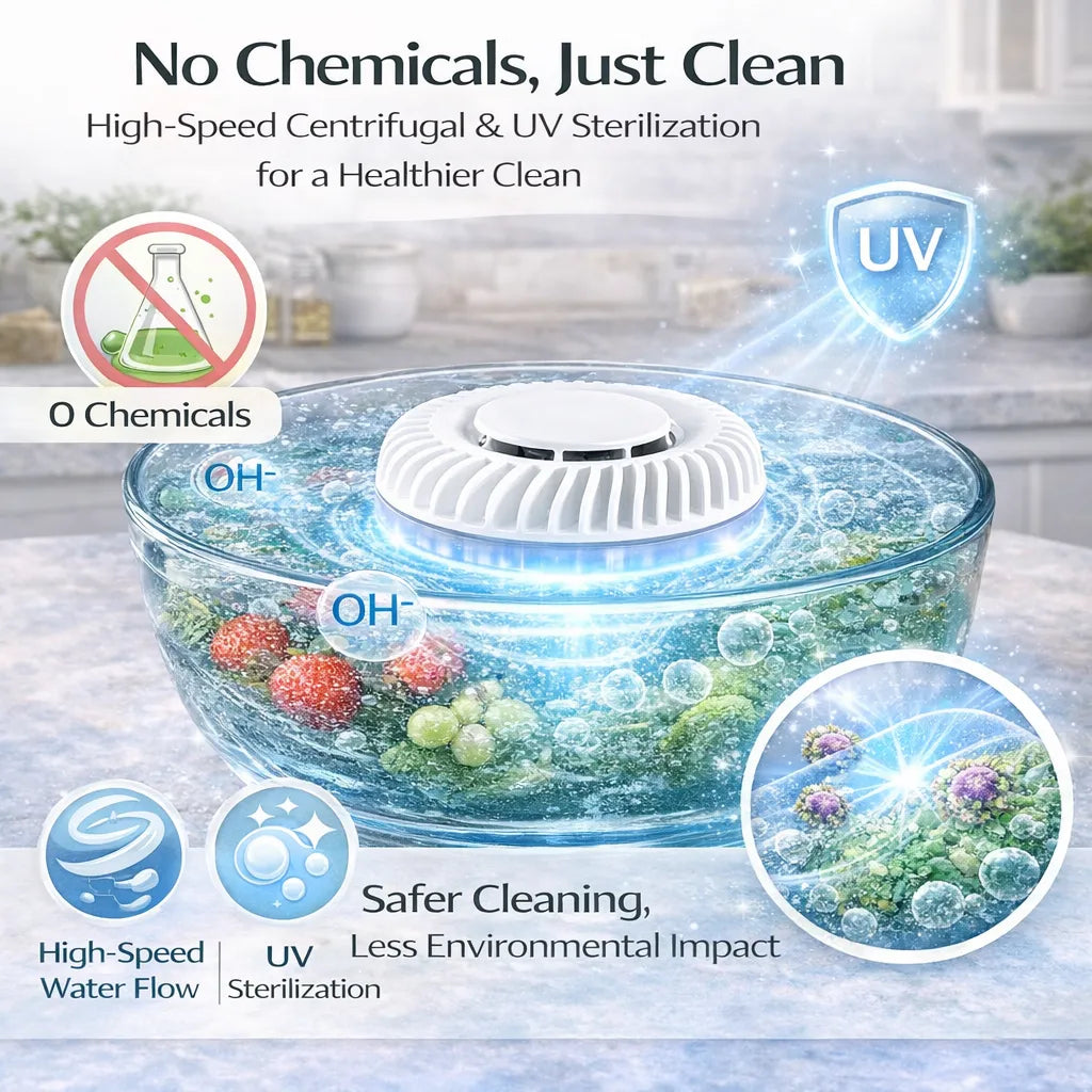 Fruit & Vegetable Washer – Removes Pesticides & Bacteria, No Chemicals Needed🥬