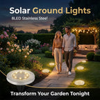 🌙 Solar Ground Lights – 8 LED Outdoor Disk Lights
