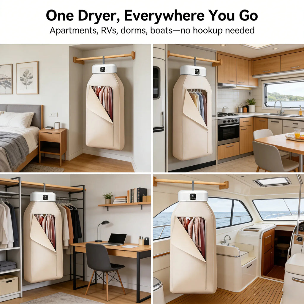 ⚡ Portable Clothes Dryer – Rapid 20-Min Drying, UV Sterilization, Compact Design