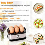 🥚 Fast 6-Egg Cooker – Quick Breakfast Egg Boiler & Steamer