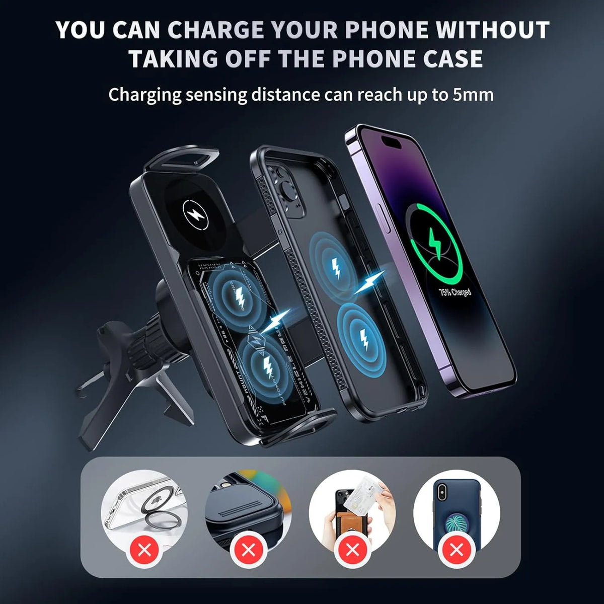AutoGrip Wireless Car Charger Mount
