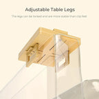 Adjustable Couch Armrest Tray Table with 360° Rotating Stand & Hidden Storage