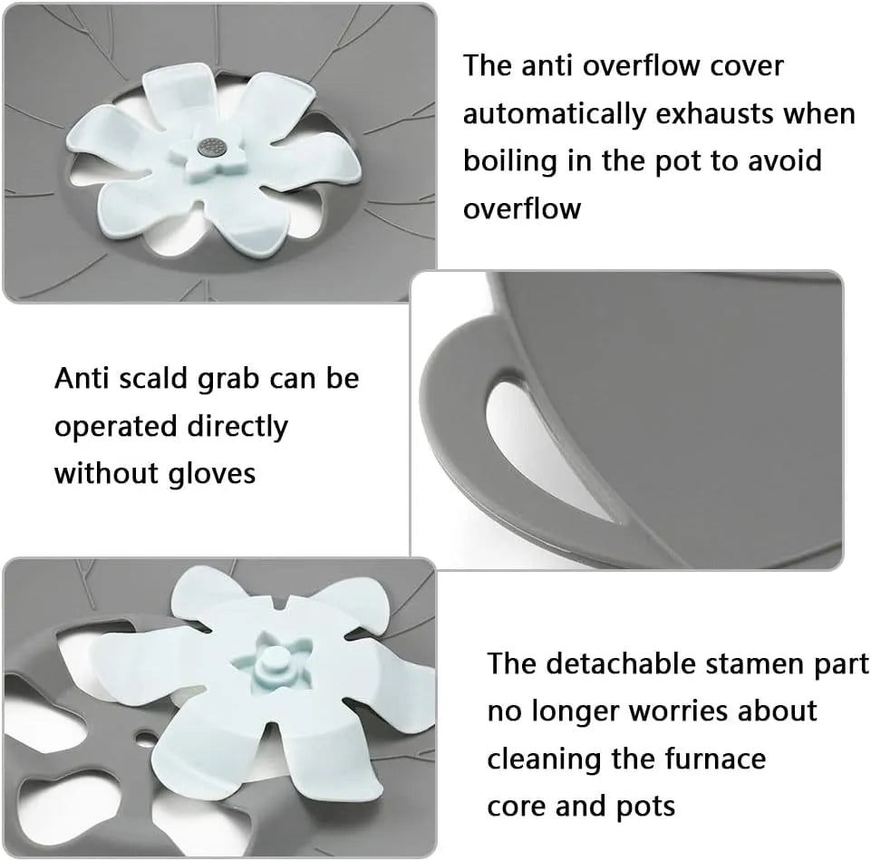 Anti-Overflow Silicone Lid for Pots and Pans