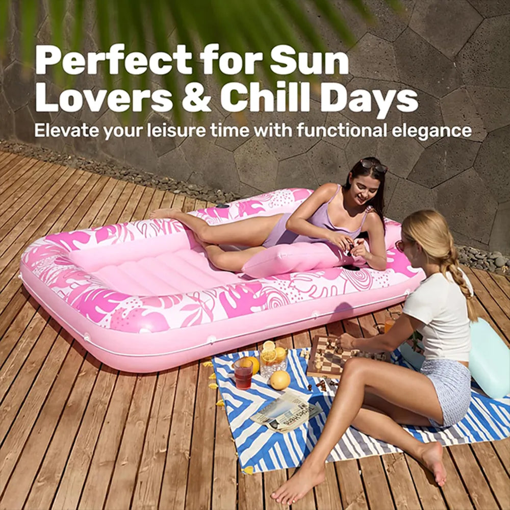 🌊 Inflatable Tanning Pool Lounger Float for Adults