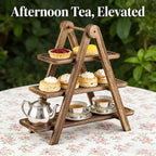 🌿 Wooden three-tiered tray stand
