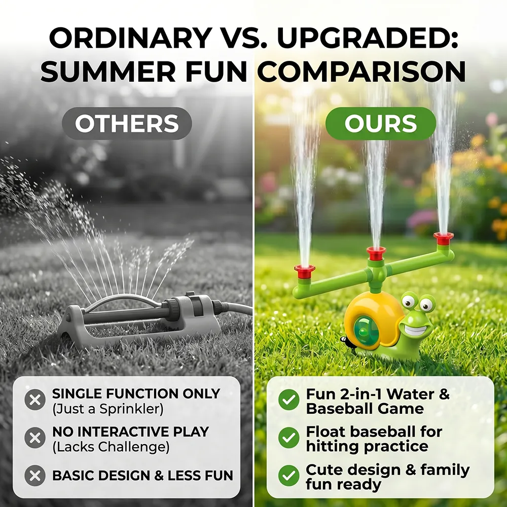 🐌 2-in-1 Snail Sprinkler Baseball Toy for Kids
