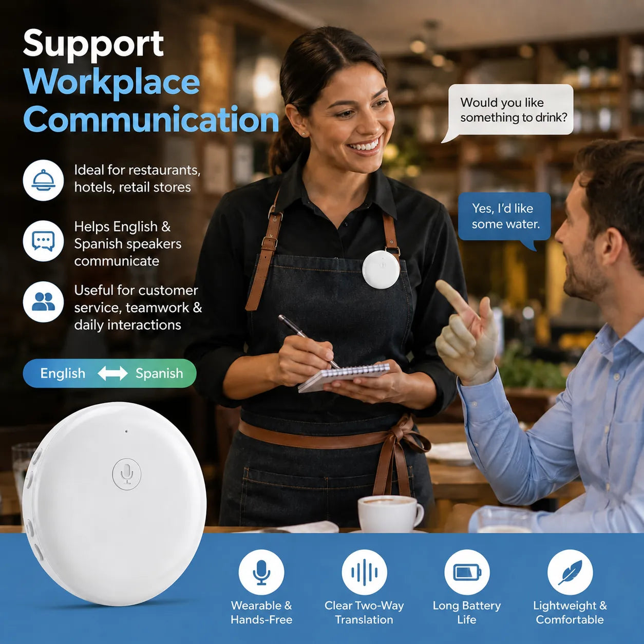AI Wearable Translator for Real-Time Conversations