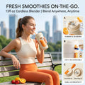 🍓Smoothie Blender – 15fl oz Portable Type-C Rechargeable Blender