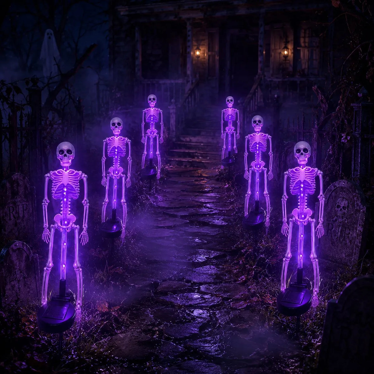 Solar Skeleton Yard Stake – Halloween Garden Light