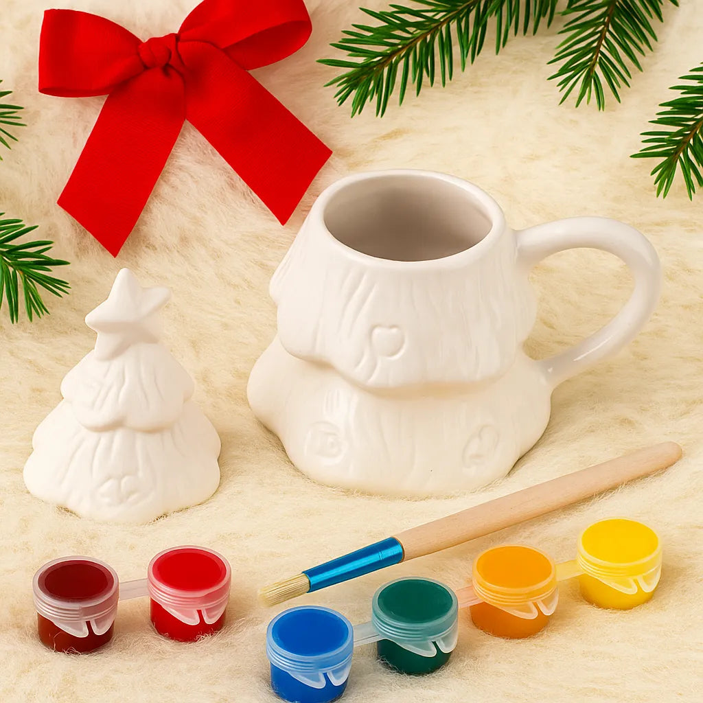 🎁 Christmas Mug Painting Kit – Create Your Own Festive Masterpiece!