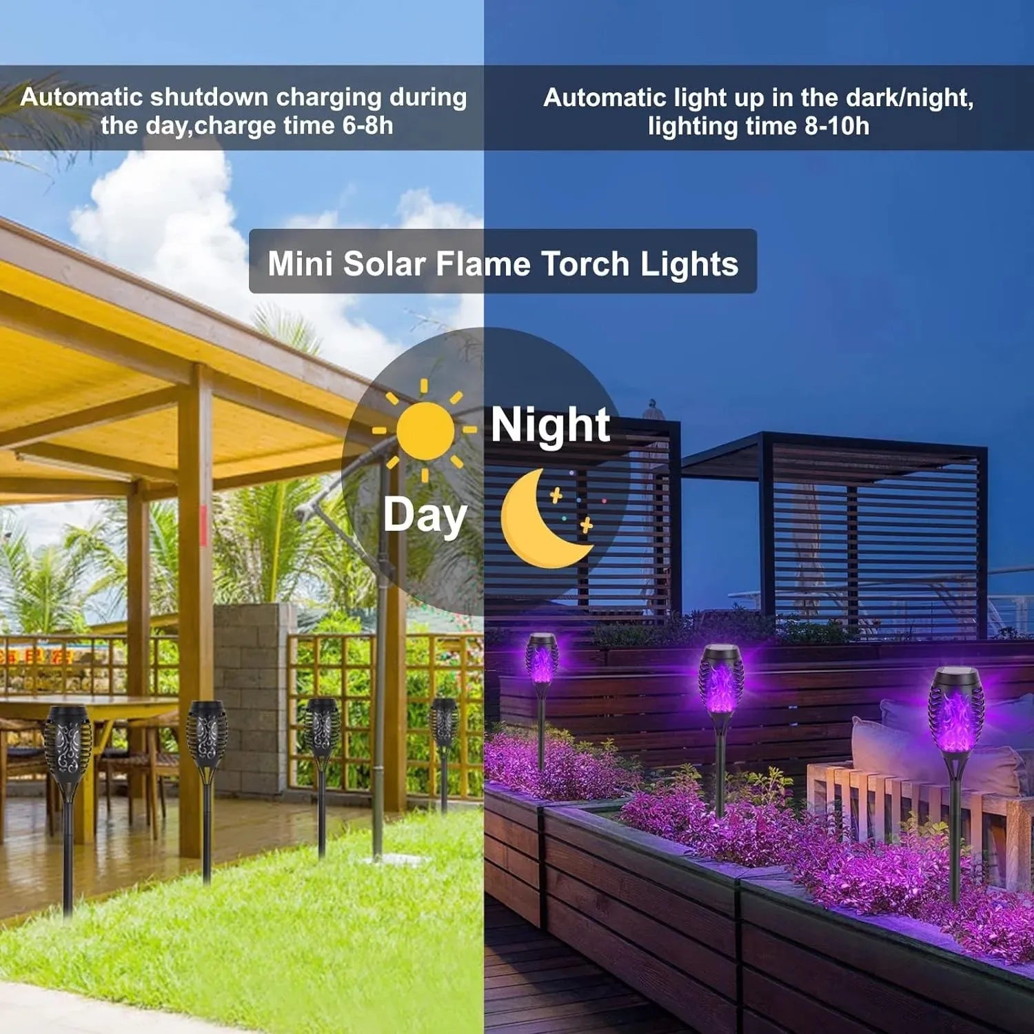 Solar Flickering Flame Torch Lights