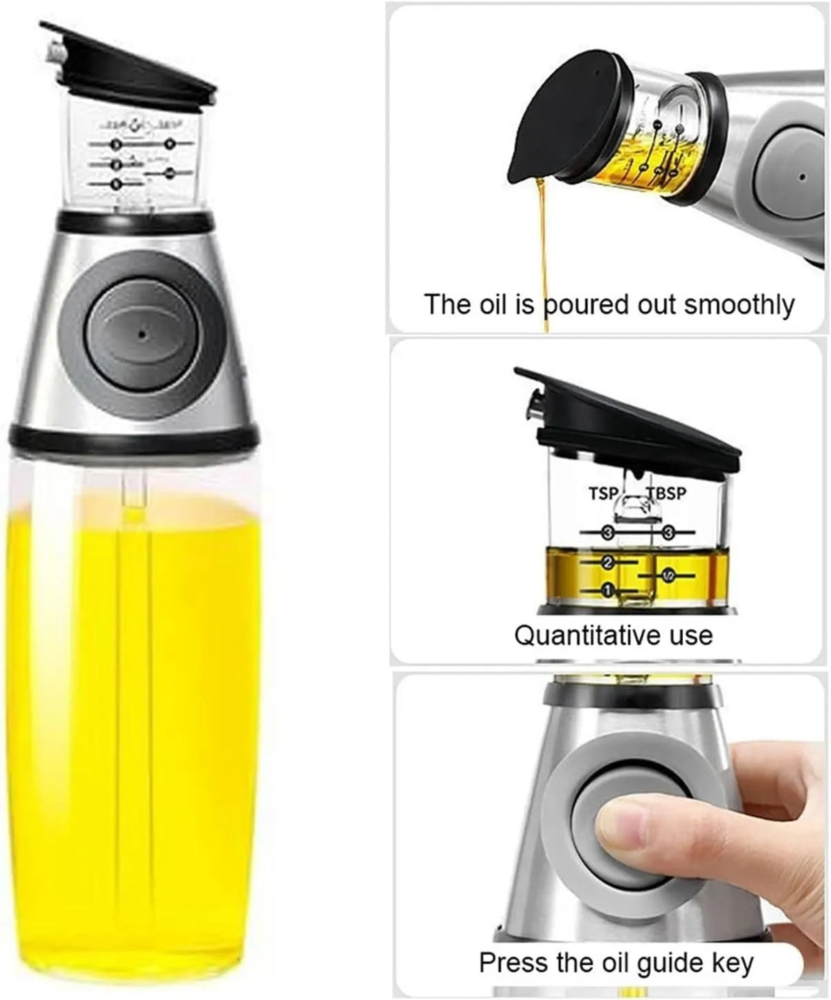 🥄 Multi-Purpose Oil Dispenser Bottle – Measure, Pour & Store with Ease!