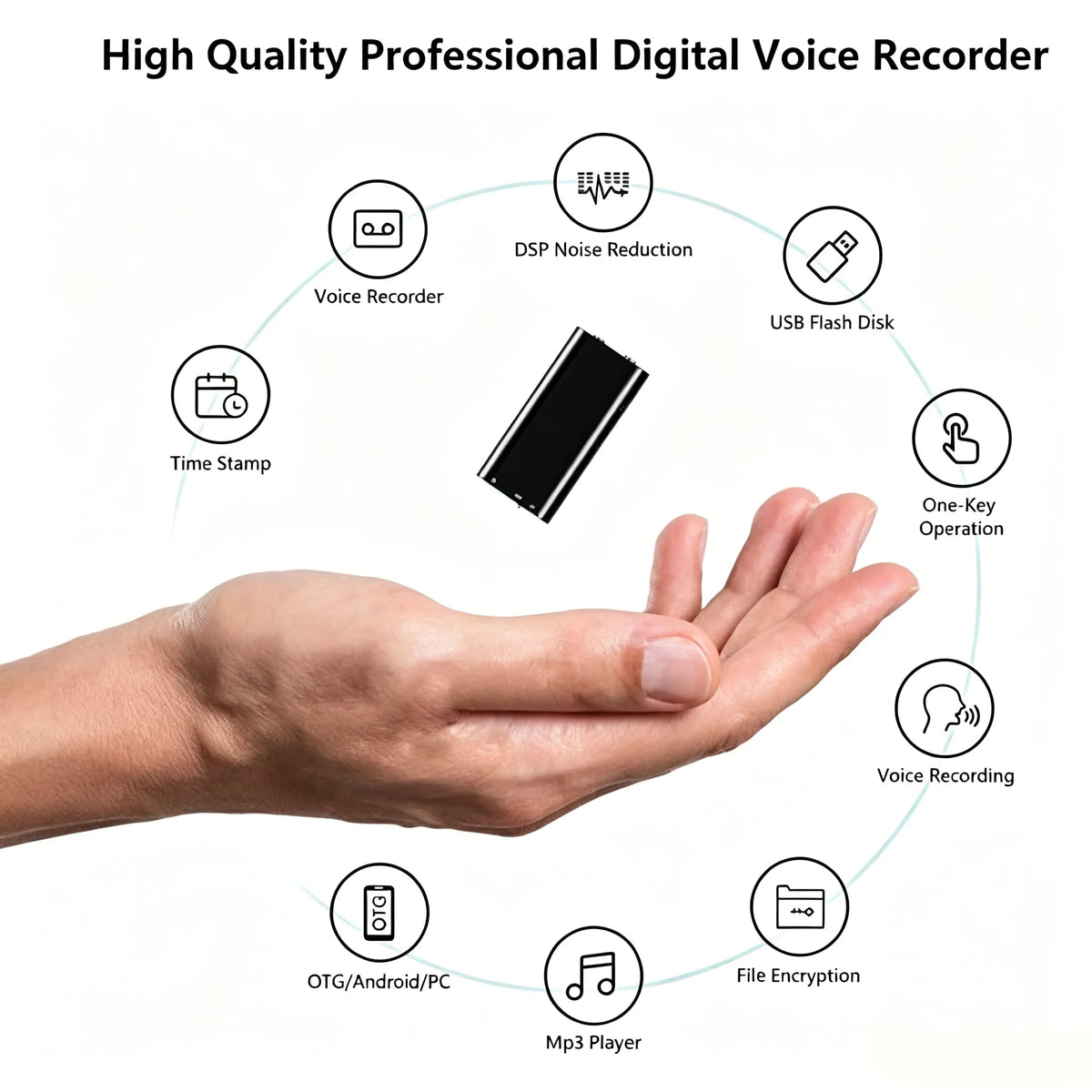 🎙️ HD Digital Voice Recorder & MP3 Player