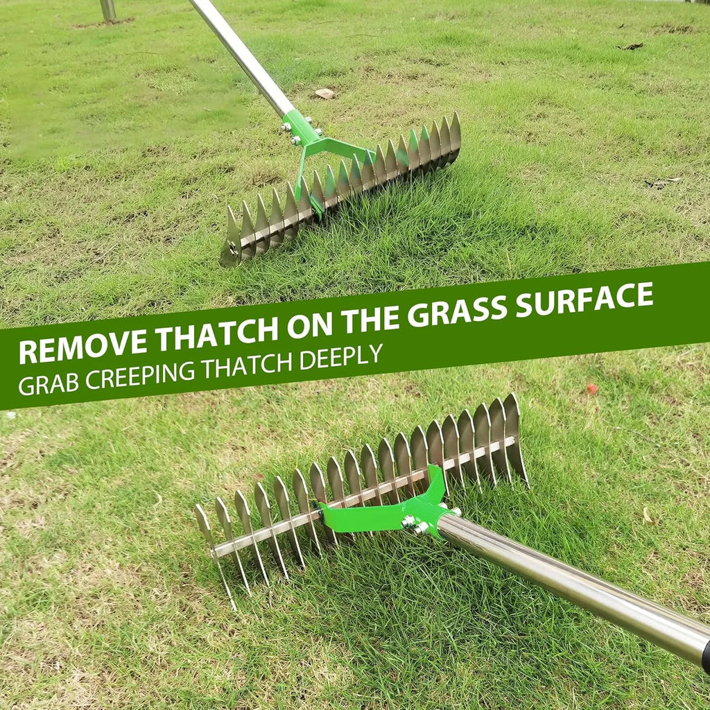 wide metal weed rake