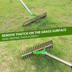 wide metal weed rake