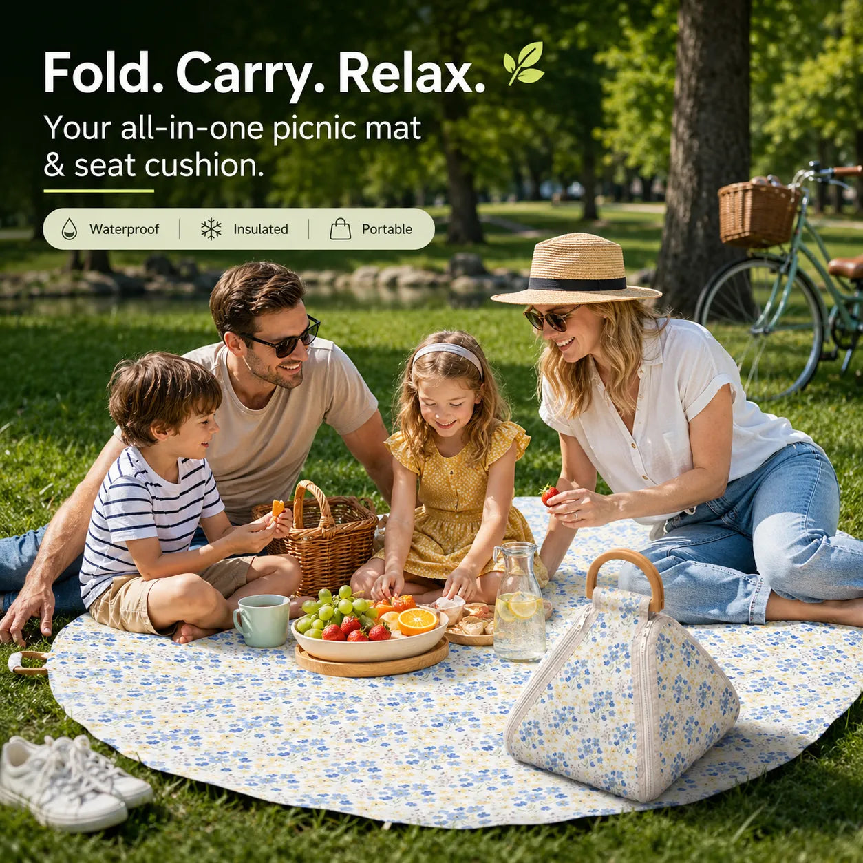 🏕️ Foldable Multi-Functional Picnic Mat & Seat Cushion