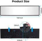 Universal 11.81 Inch Panoramic Rearview Mirror—effectively reduce the blind spots of cars SUVs trucks
