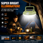 ☀️ Solar-Powered Camping Light – 126 LED Rechargeable Tent Light（Equipped with battery）