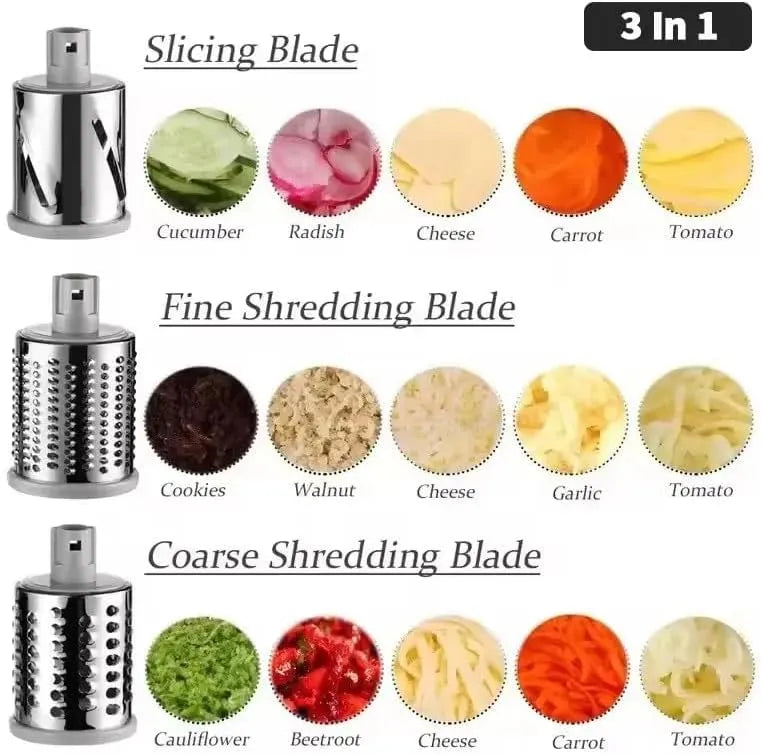 Hand Crank Rotary Mandoline Slicer