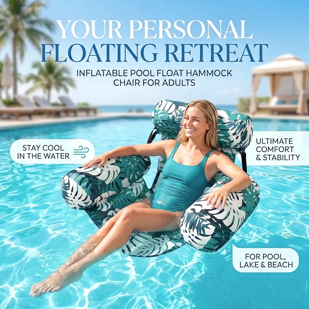 🌴 Inflatable Pool Float Hammock Chair for Adults