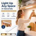 💡40 LED Motion Sensor Under Cabinet Light – USB Rechargeable Wireless Closet & Cabinet Lighting