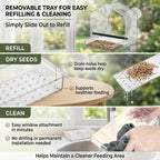 🐦 Acrylic Window Bird Feeder – Clear Bird House with Strong Suction Cups & Removable Seed Tray