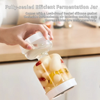 🥗Hourglass Pickle Jar with Built-In Fork – Juice Separation Storage Container