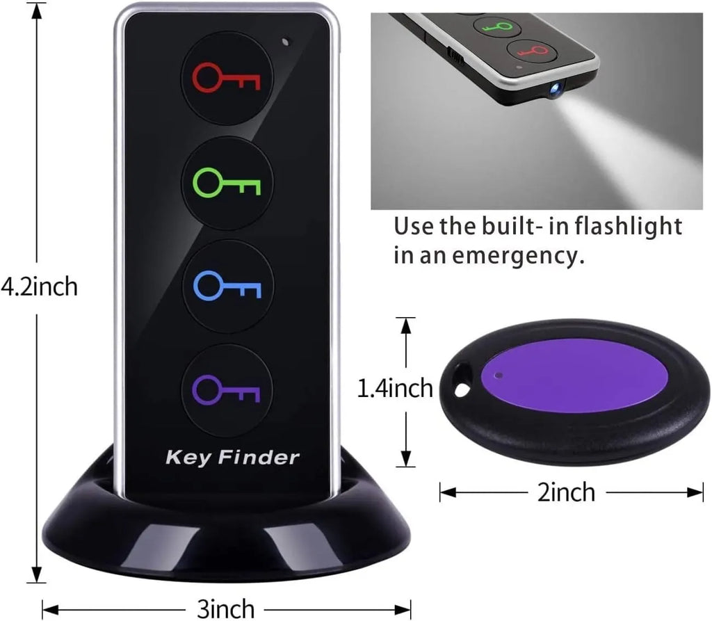 🔑 Wireless Key Finder with Sound & Light – 1 Transmitter + 4 Receivers