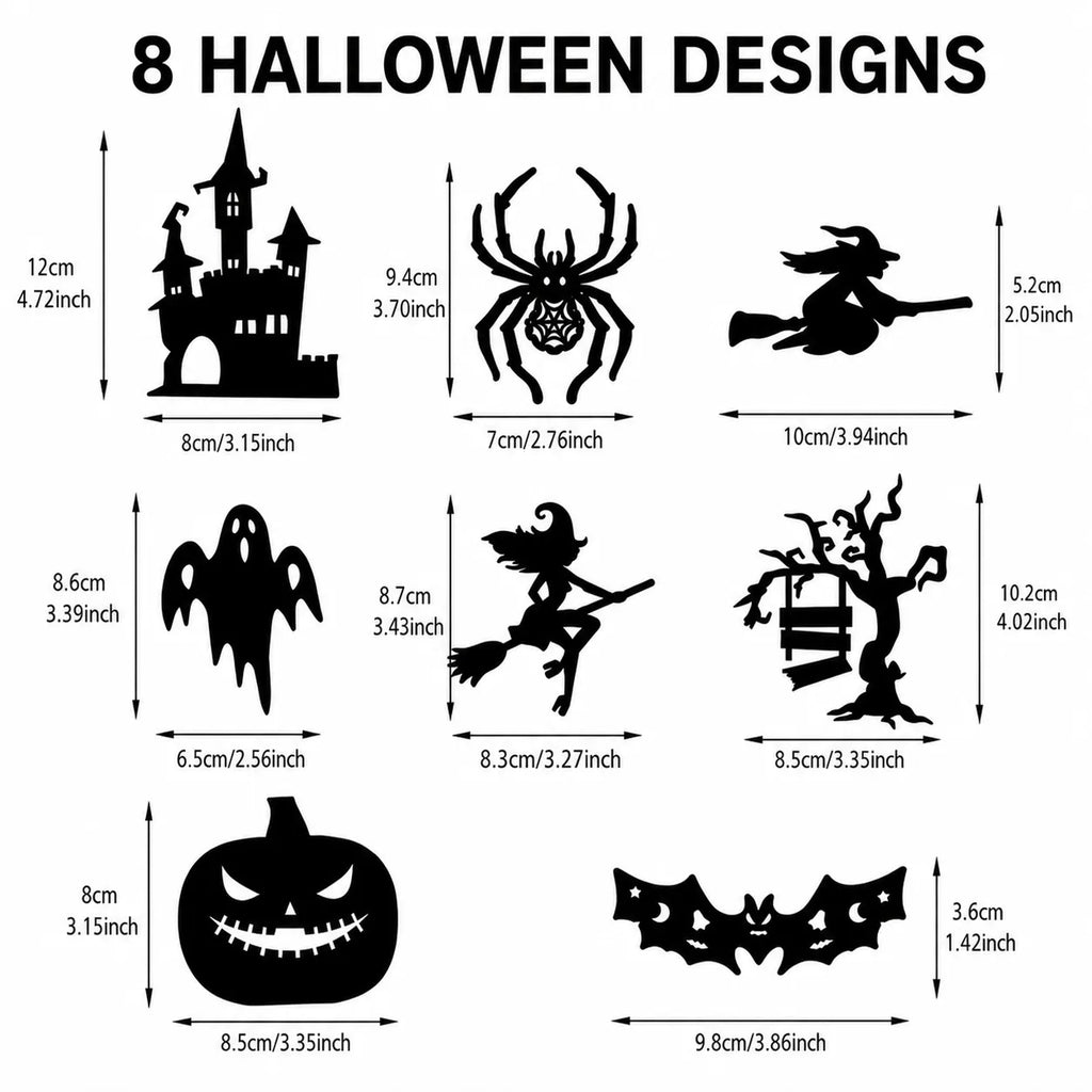 3D Light-Up Halloween Wall Stickers – 30-Piece Set