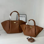 👜 Minimalist Folded-Wing Italian Leather Tote Bag