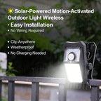 💡 Solar Motion Sensor Clip Light – Smart Outdoor Security Lighting
