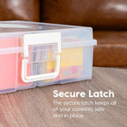 📸Portable Photo Organizer & Craft Storage Box with 16 Clear Cases