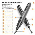 6-Speed Cordless Rotary Tool Kit with Digital Display