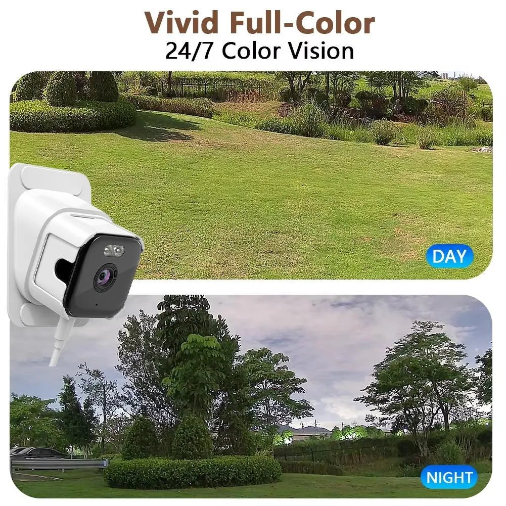 2K Window Security Camera with Full-Color Night Vision