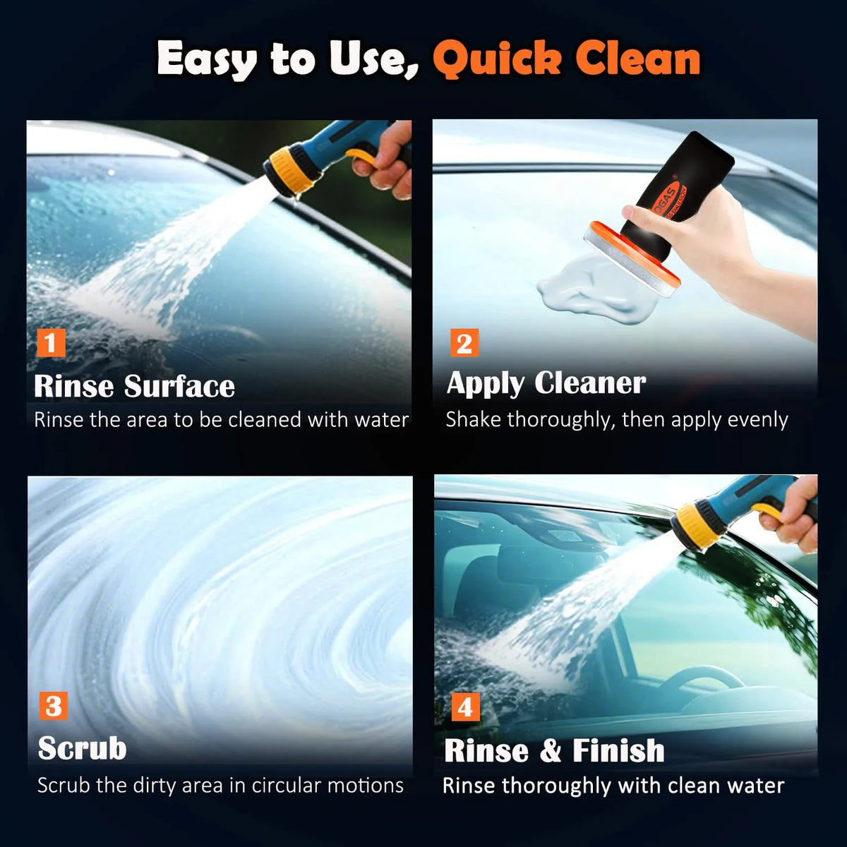 🚗 Car Glass Cleaner Oil Film Cleaning Brush – Windshield Cleaner Tool for Automotive Glass & Mirror Cleaning