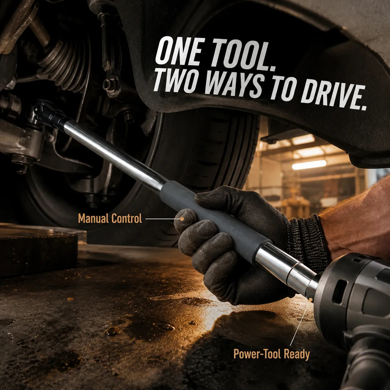 Tight-Space 1/2-Inch Offset Ratchet Extension Wrench